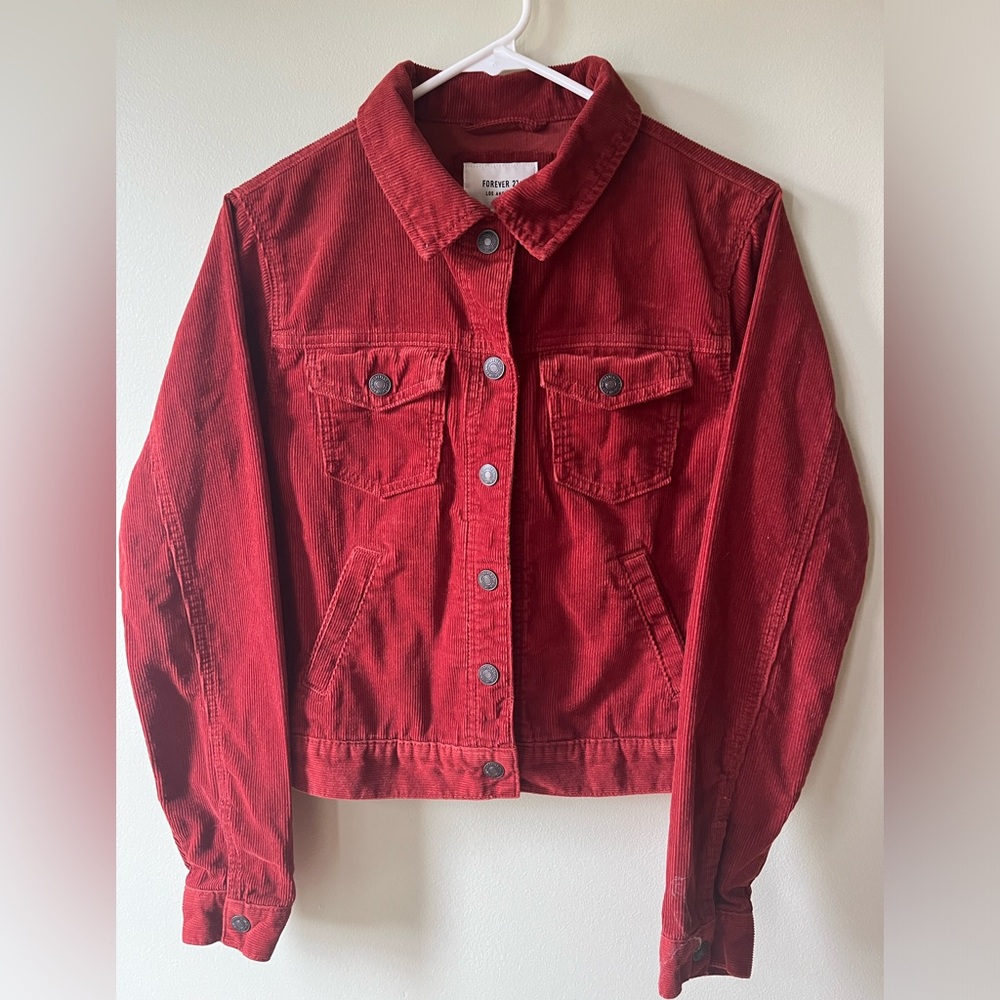 Forever 21 Corduroy Rust colored Jacket  Size Small